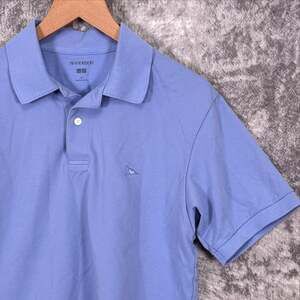 JW Anderson x Uniqlo Polo Shirt Medium Mens Blue Cotton Pique Japan Exclusive